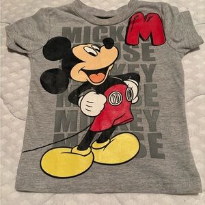 Disney Gray Mickey Mouse Kids T-Shirt size 18mths